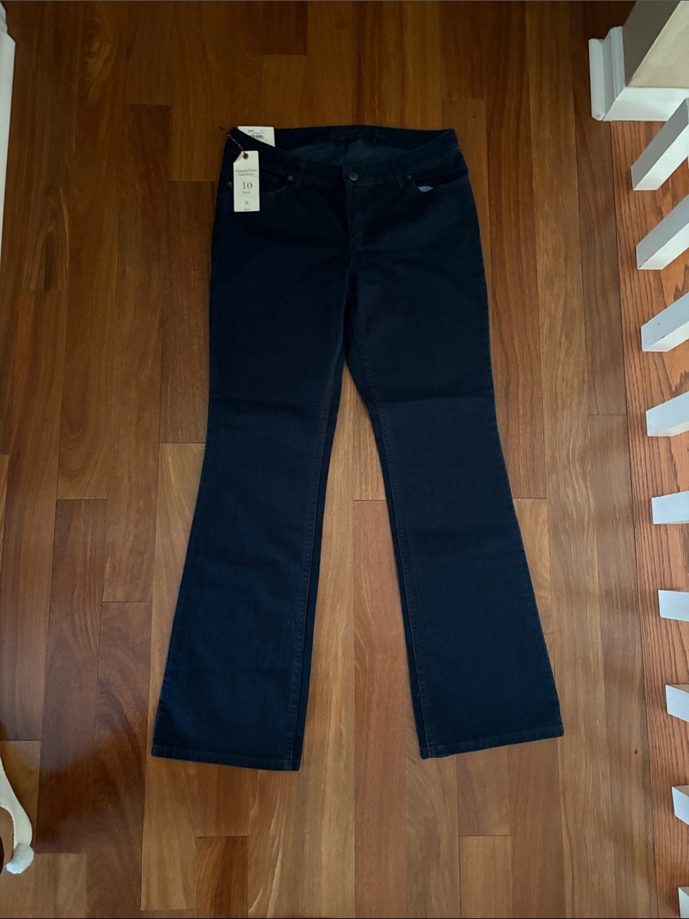 Vera Wang Black Flared Jeans - Women's Wide Leg